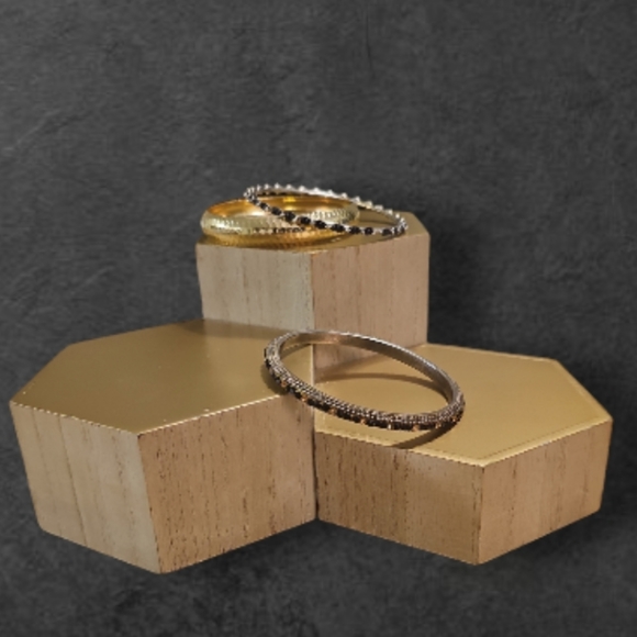 Three Bangle Bracelet Set.Can be worn Separately. - Picture 3 of 7